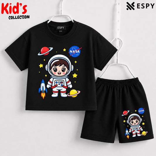 Premium Cotton Kids Co-Ord Set | Drop Shoulder T-Shirt & Shorts