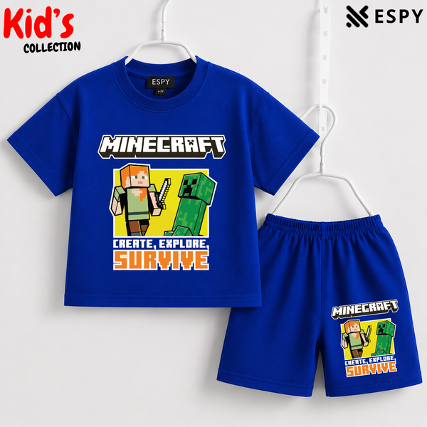 Premium Cotton Kids Co-Ord Set | Drop Shoulder T-Shirt & Shorts