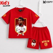 Kids Lamine Yamal World Cup Champion Cotton T-Shirt & Shorts Set