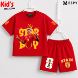 Kids Spain World Cup Champion Cotton T-Shirt & Shorts Set
