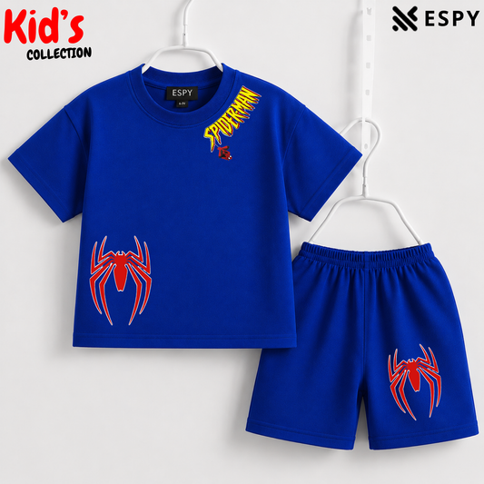 Soft Cotton Drop Shoulder T-Shirt & Shorts Set for Kids