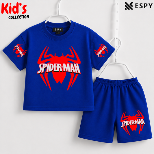 Soft Cotton Drop Shoulder T-Shirt & Shorts Set for Kids