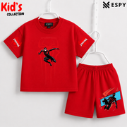 Soft Cotton Drop Shoulder T-Shirt & Shorts Set for Kids