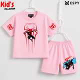 Soft Cotton Drop Shoulder T-Shirt & Shorts Set for Kids