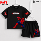 Soft Cotton Drop Shoulder T-Shirt & Shorts Set for Kids