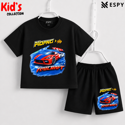 Premium Cotton Kids Co-Ord Set | Drop Shoulder T-Shirt & Shorts