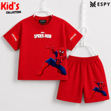 Soft Cotton Drop Shoulder T-Shirt & Shorts Set for Kids