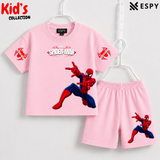 Soft Cotton Drop Shoulder T-Shirt & Shorts Set for Kids