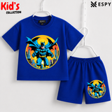 Soft Cotton Drop Shoulder T-Shirt & Shorts Set for Kids