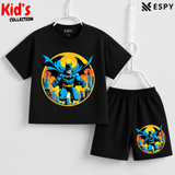 Soft Cotton Drop Shoulder T-Shirt & Shorts Set for Kids