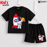 Soft Cotton Drop Shoulder T-Shirt & Shorts Set for Kids