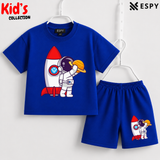 Soft Cotton Drop Shoulder T-Shirt & Shorts Set for Kids
