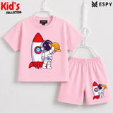 Soft Cotton Drop Shoulder T-Shirt & Shorts Set for Kids