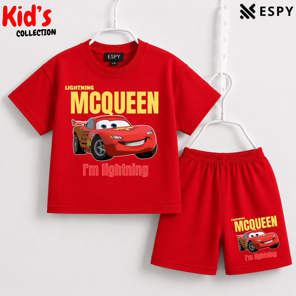 Soft Cotton Drop Shoulder T-Shirt & Shorts Set for Kids