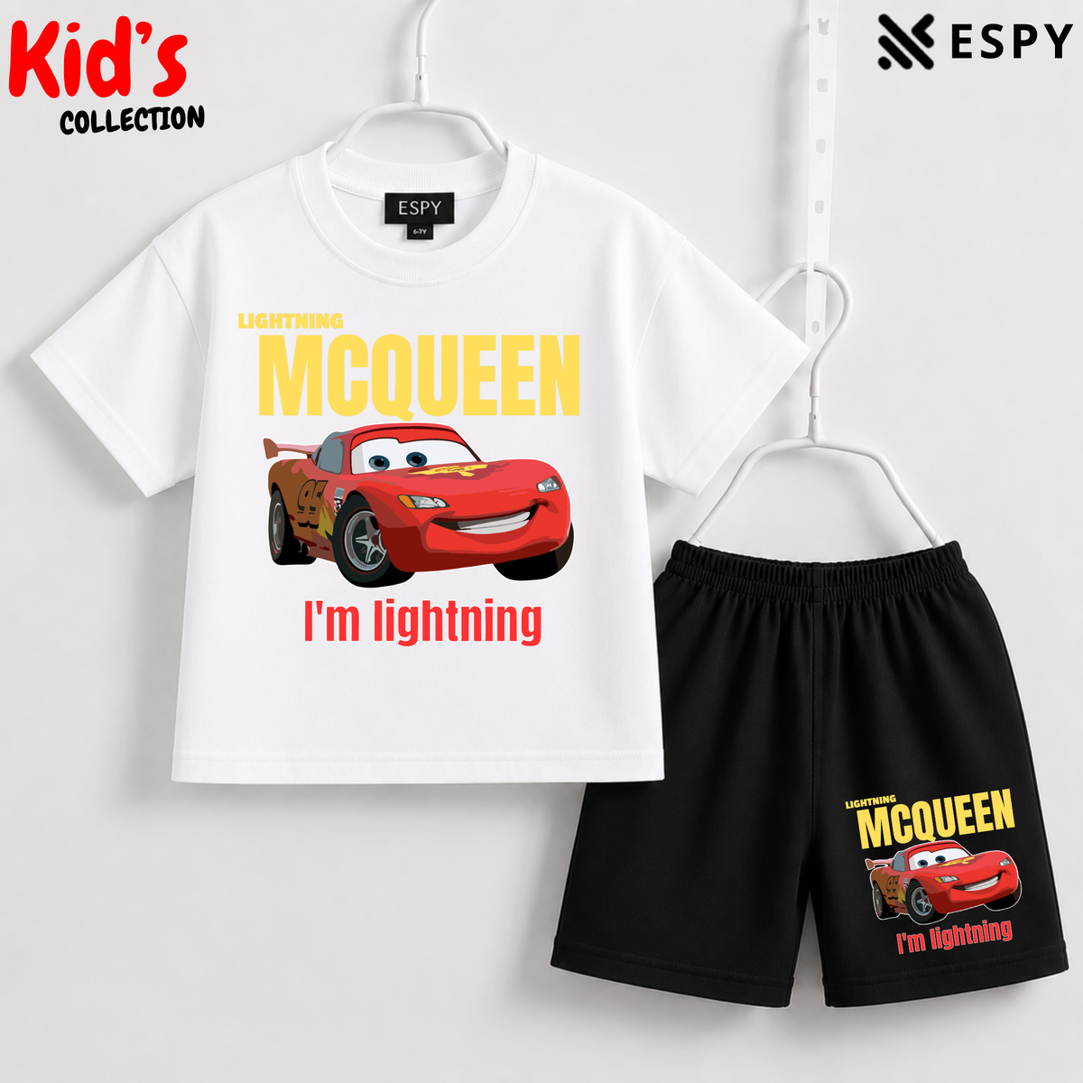 Soft Cotton Drop Shoulder T-Shirt & Shorts Set for Kids