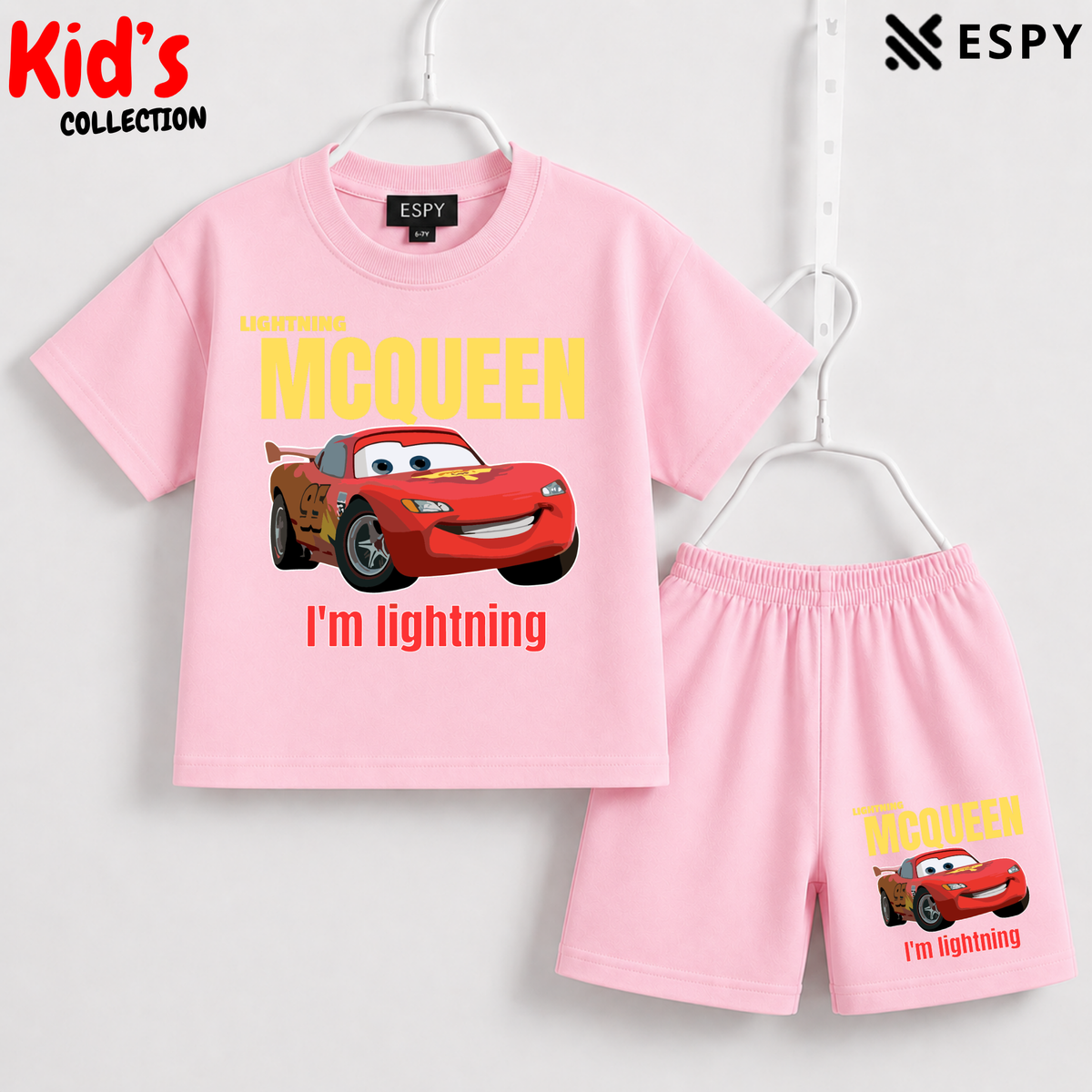 Soft Cotton Drop Shoulder T-Shirt & Shorts Set for Kids