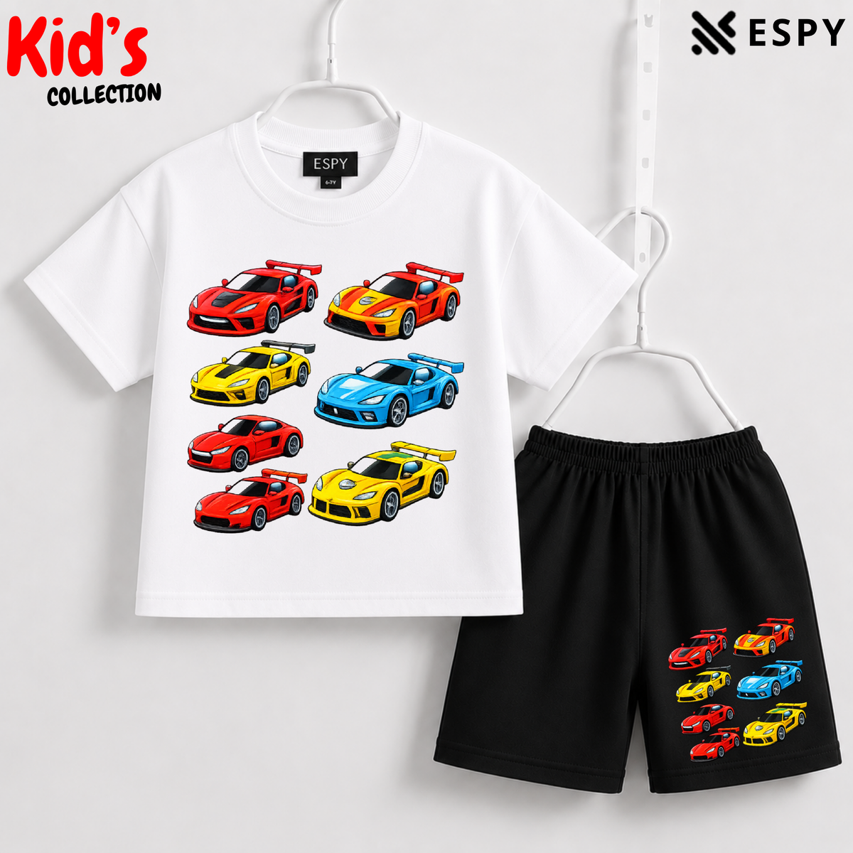 Soft Cotton Drop Shoulder T-Shirt & Shorts Set for Kids