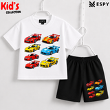 Soft Cotton Drop Shoulder T-Shirt & Shorts Set for Kids