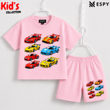 Soft Cotton Drop Shoulder T-Shirt & Shorts Set for Kids