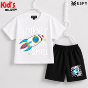 Soft Cotton Drop Shoulder T-Shirt & Shorts Set for Kids