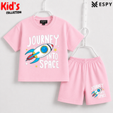 Soft Cotton Drop Shoulder T-Shirt & Shorts Set for Kids