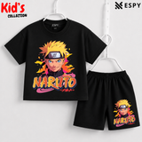 Soft Cotton Drop Shoulder T-Shirt & Shorts Set for Kids