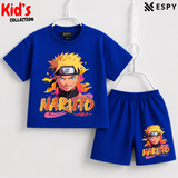 Soft Cotton Drop Shoulder T-Shirt & Shorts Set for Kids
