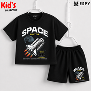 Soft Cotton Drop Shoulder T-Shirt & Shorts Set for Kids