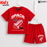 Soft Cotton Drop Shoulder T-Shirt & Shorts Set for Kids