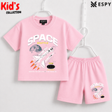 Soft Cotton Drop Shoulder T-Shirt & Shorts Set for Kids
