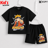 Soft Cotton Drop Shoulder T-Shirt & Shorts Set for Kids