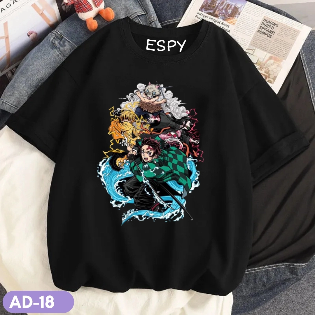 EspyBD Demon Slayer Oversized Tshirt EspyBD ANIME men PRINTED T SHIRT women