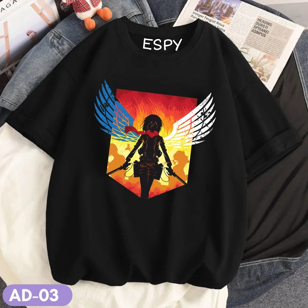 EspyBD Anime Oversized T shirt EspyBD ANIME PRINTED T SHIRT women