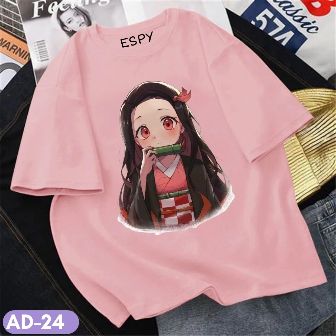 EspyBD Nezuko Kamado Oversized Tshirt EspyBD ANIME PRINTED T SHIRT women