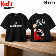 One Piece Luffy Straw Hat Skull Kids Drop Shoulder T-Shirt