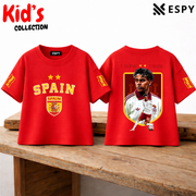 Kids Lamine Yamal World Cup Champion Cotton Drop Shoulder T-Shirt