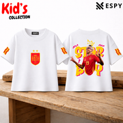 Kids Lamine Yamal World Cup Champion Cotton Drop Shoulder T-Shirt