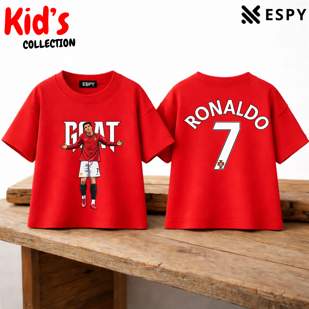 Ronaldo Kids Both Side Drop Shoulder T-Shirt – Limited Stock