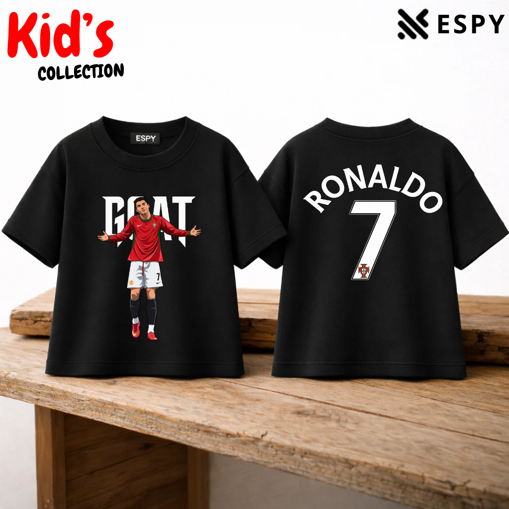 Ronaldo Kids Both Side Drop Shoulder T-Shirt – Limited Stock