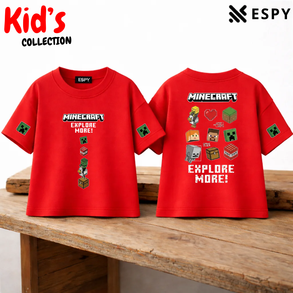 Minecraft Kids Drop Shoulder T-Shirt – Boys & Girls