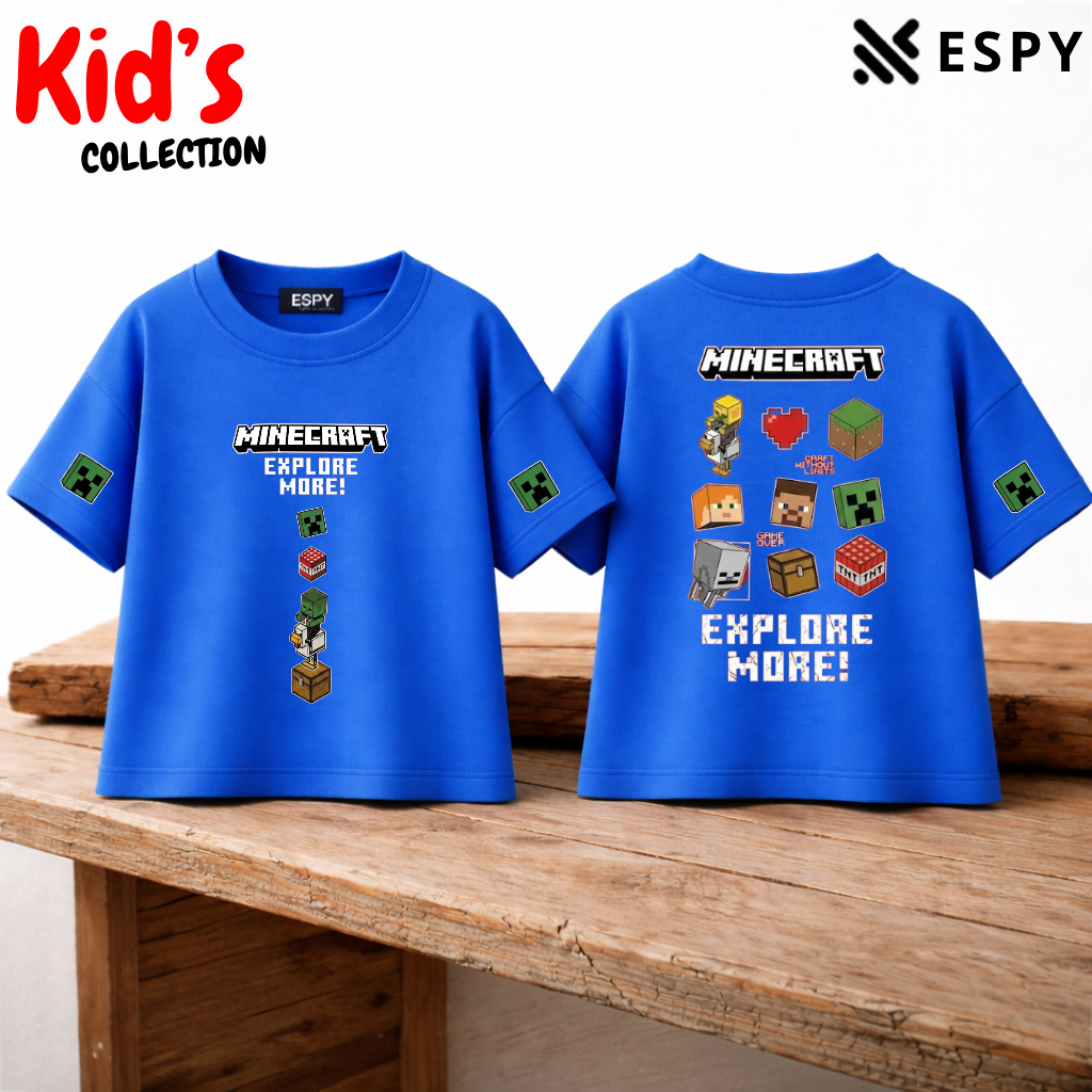 Minecraft Kids Drop Shoulder T-Shirt – Boys & Girls