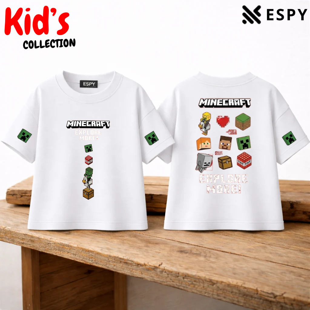 Minecraft Kids Drop Shoulder T-Shirt – Boys & Girls