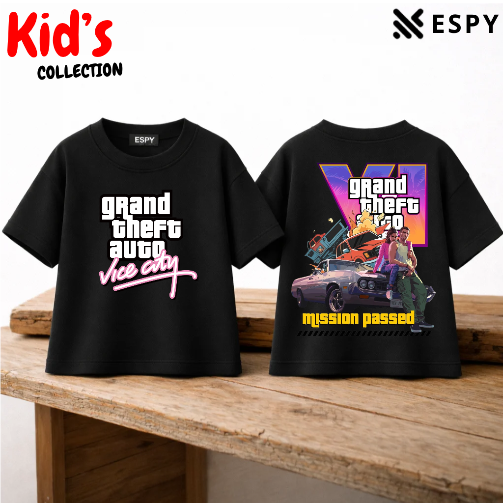 GTA Vice City Kids Drop Shoulder T-Shirt – Boys & Girls