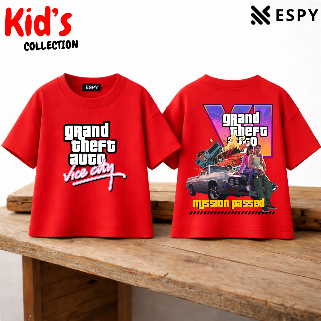 GTA Vice City Kids Drop Shoulder T-Shirt – Boys & Girls