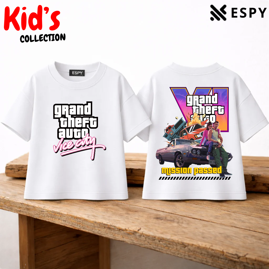 GTA Vice City Kids Drop Shoulder T-Shirt – Boys & Girls