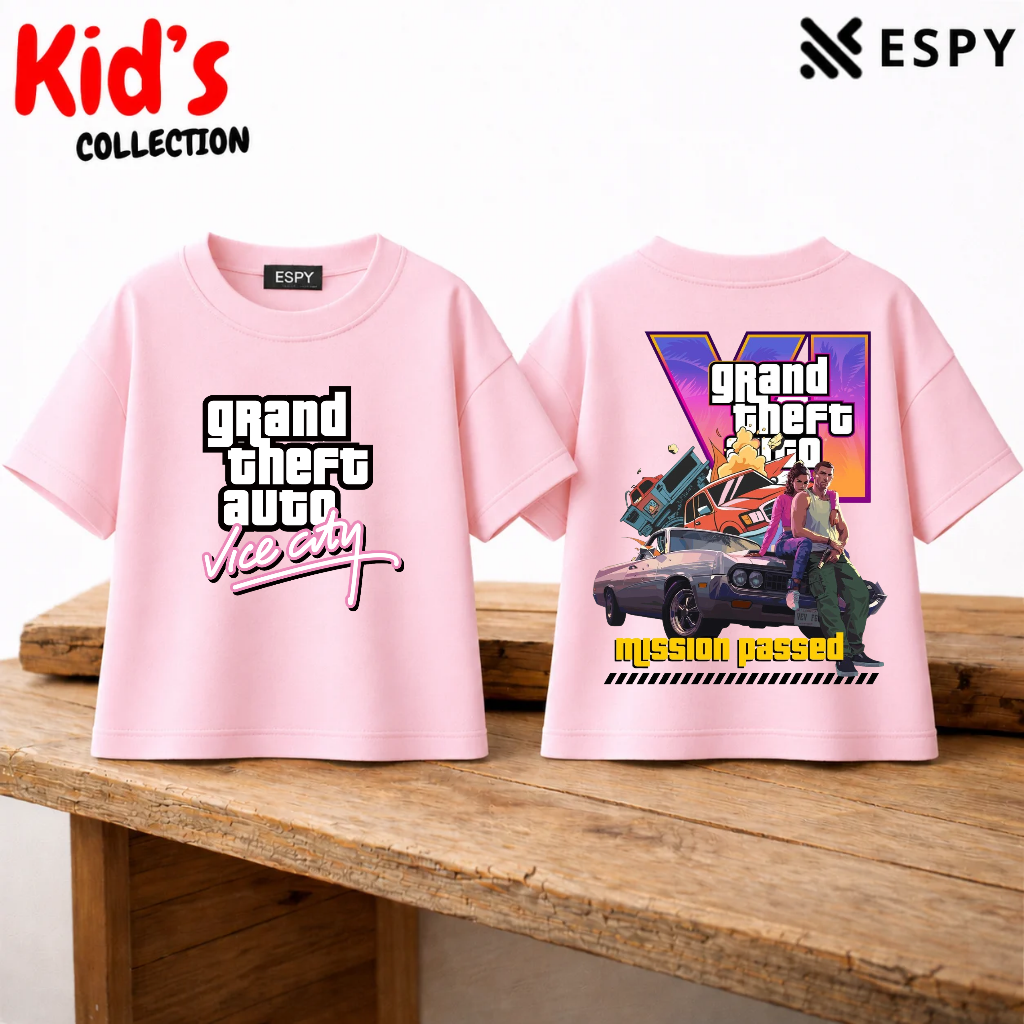 GTA Vice City Kids Drop Shoulder T-Shirt – Boys & Girls