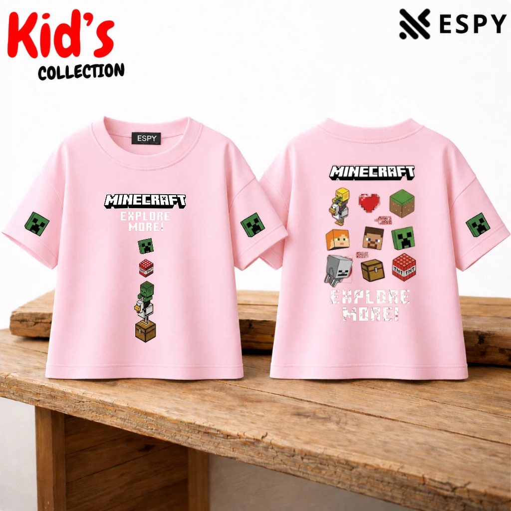 Minecraft Kids Drop Shoulder T-Shirt – Boys & Girls