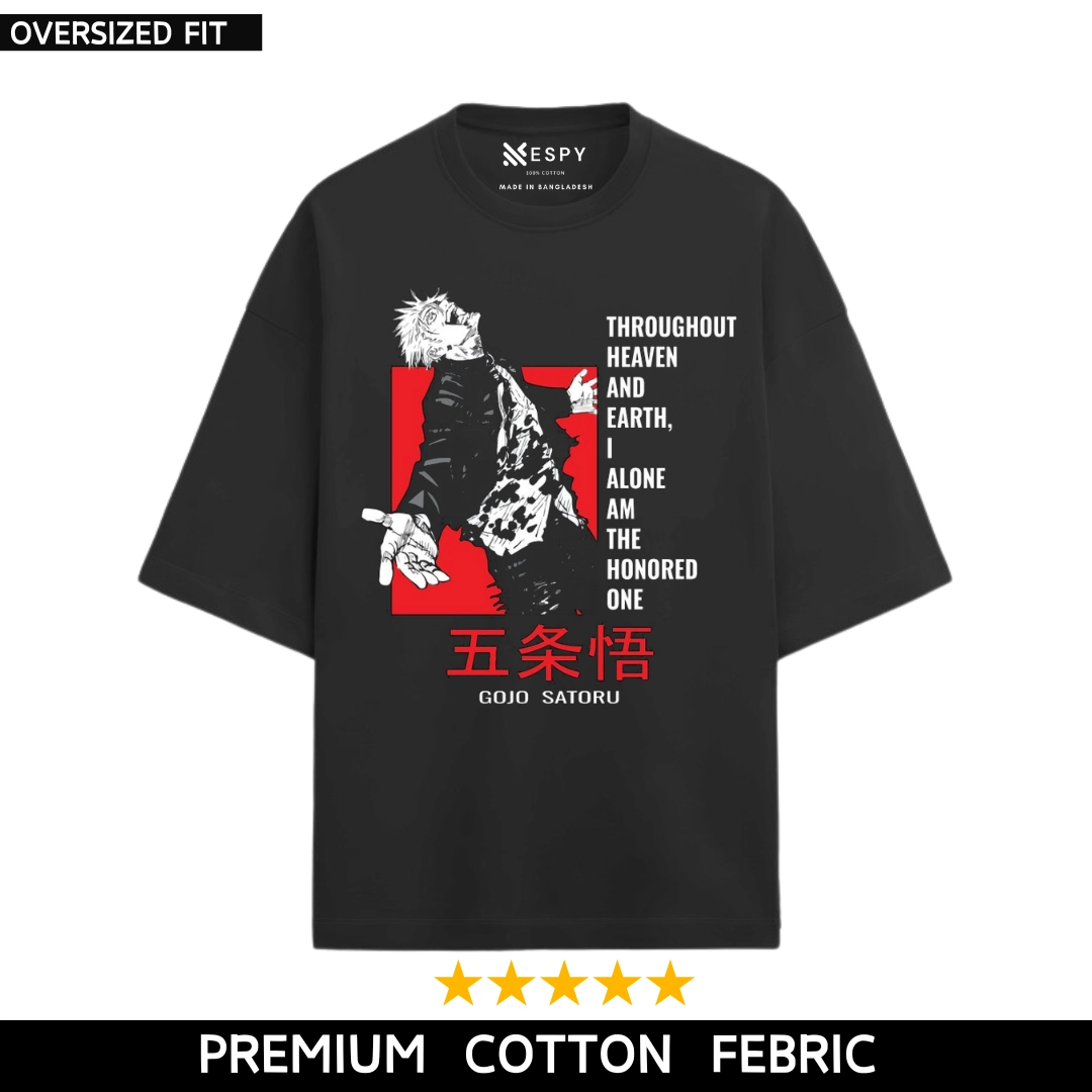 EspyBD Gojo Oversized T shirt EspyBD ANIME best selling gojo JUJUTSU KAISEN men PRINTED T SHIRT women