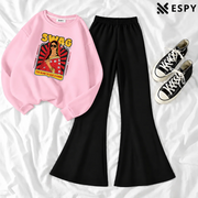Women's Premium 2-Piece Sweatshirt & Flared Pants Co-Ord Set