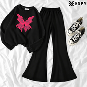 Women's Premium 2-Piece Sweatshirt & Flared Pants Co-Ord Set